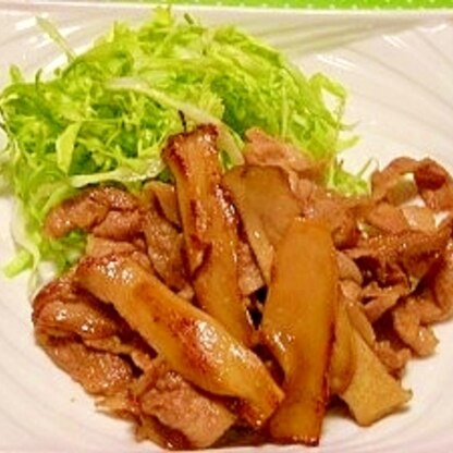 ガッツリご飯シリーズ☆豚肉とエリンギのマヨ生姜焼き